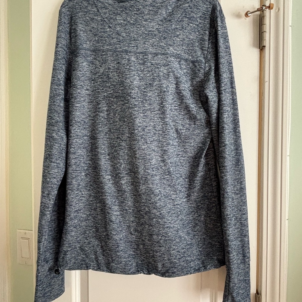Oiselle Blue Lux Long-Sleeve Pullover hoodie